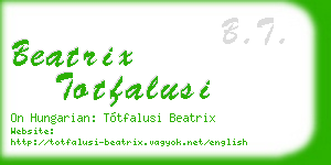 beatrix totfalusi business card